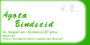 agota bindseid business card